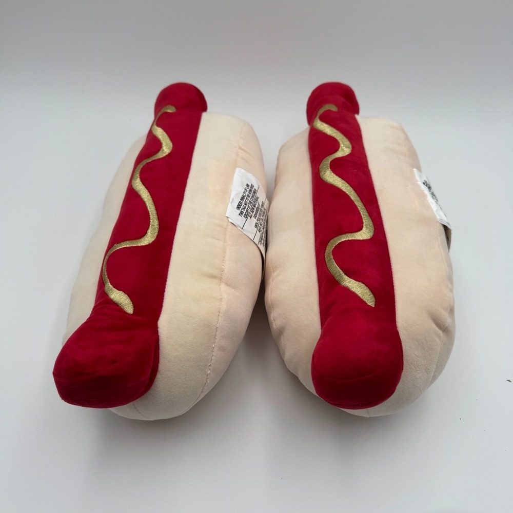 Room Essentials Hot Dog Novelty Throw Pillow‎ Plush Fuzzy Multi New w Tags 2pc